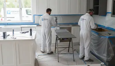 Professional kitchen cabinet painting in Hartford CT by expert local house painters