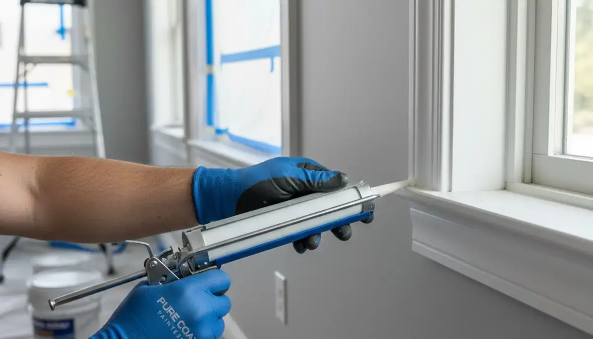 Professional caulking and sealing on Hartford, CT home exterior for weatherproof protection