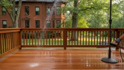 Professional deck staining in Hartford CT protecting wood decks with quality stain and expert painting techniques