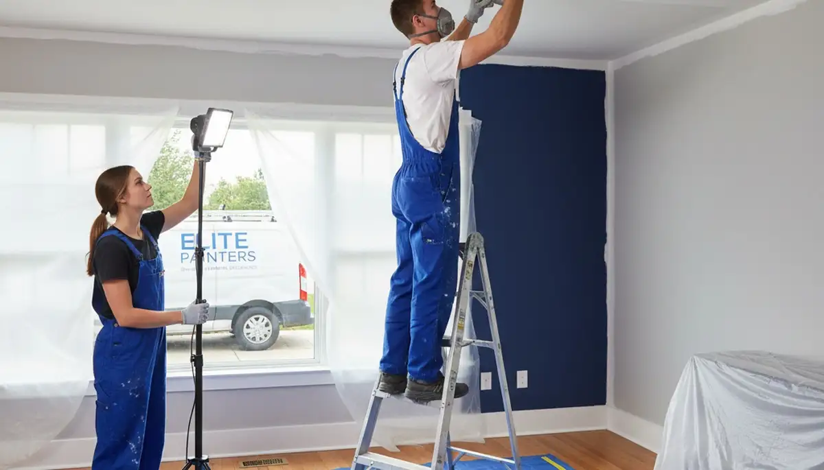 Professional drywall repair and wall restoration in Hartford, CT home interior by expert painters