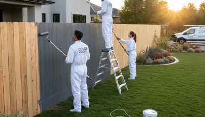 Professional fence painting in Hartford, CT by expert exterior house painters