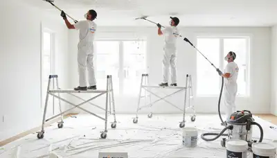 Professional popcorn ceiling removal in Hartford CT home with clean, modern interior finish