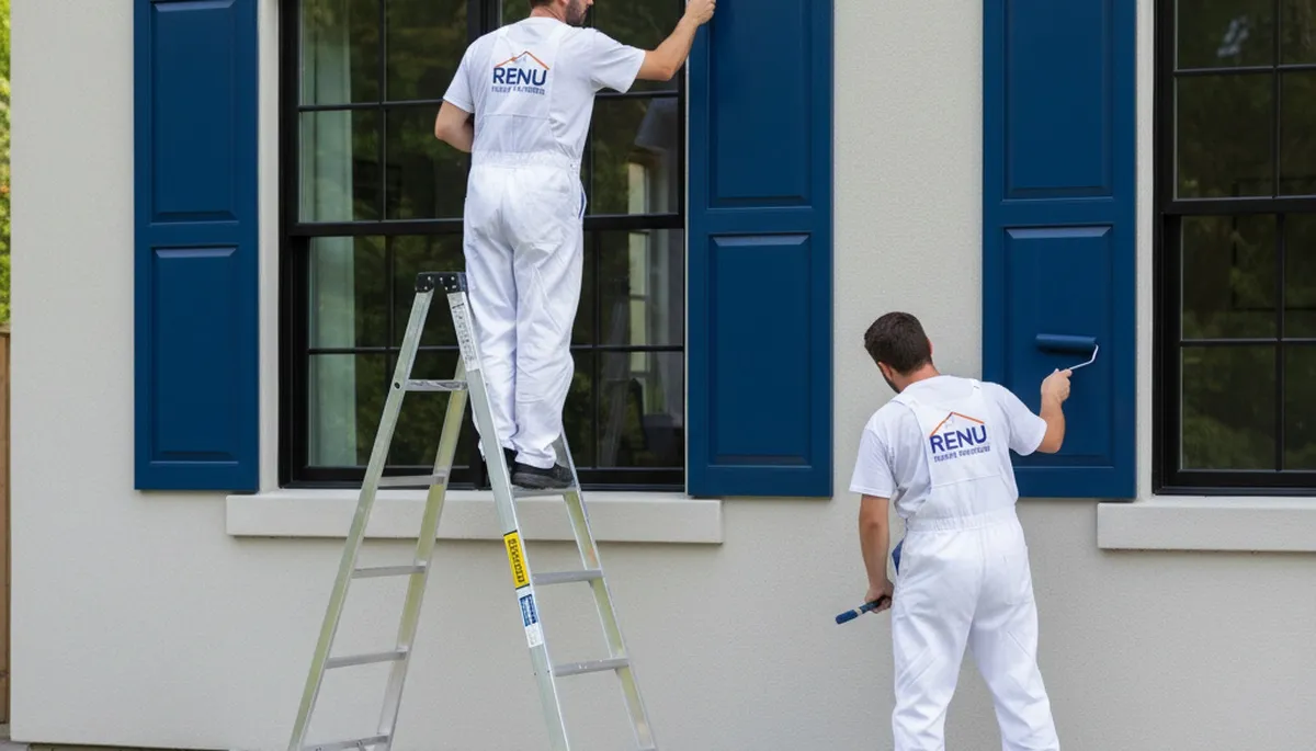 Professional shutter painting in Hartford, CT restoring wood shutters for lasting curb appeal