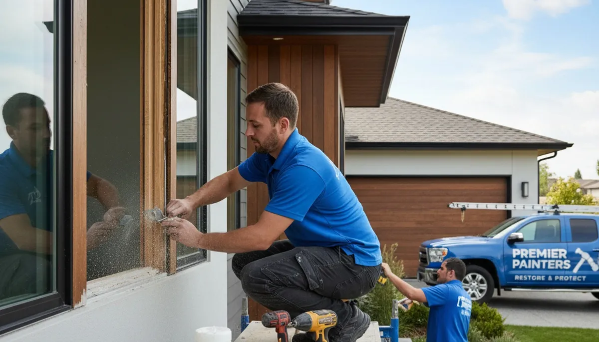 Professional wood rot repair on Hartford CT home exterior by expert house painters